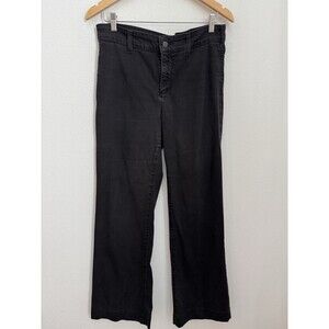 NYDJ Teresa Trouser Jean Wide Leg Black Size 8 Office Casual Lift Tuck